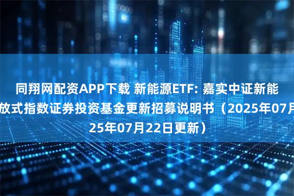 同翔网配资APP下载 新能源ETF: 嘉实中证新能源交易型开放式指数证券投资基金更新招募说明书（2025年07月22日更新）